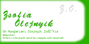 zsofia olejnyik business card